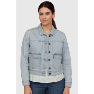 Melrose and Market Womens Light Wash Denim Jacket Classic Fit M